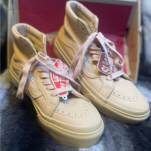 Pre owned Vans SK8-HI Cutout (square Perf) Amberlight Size 5.5